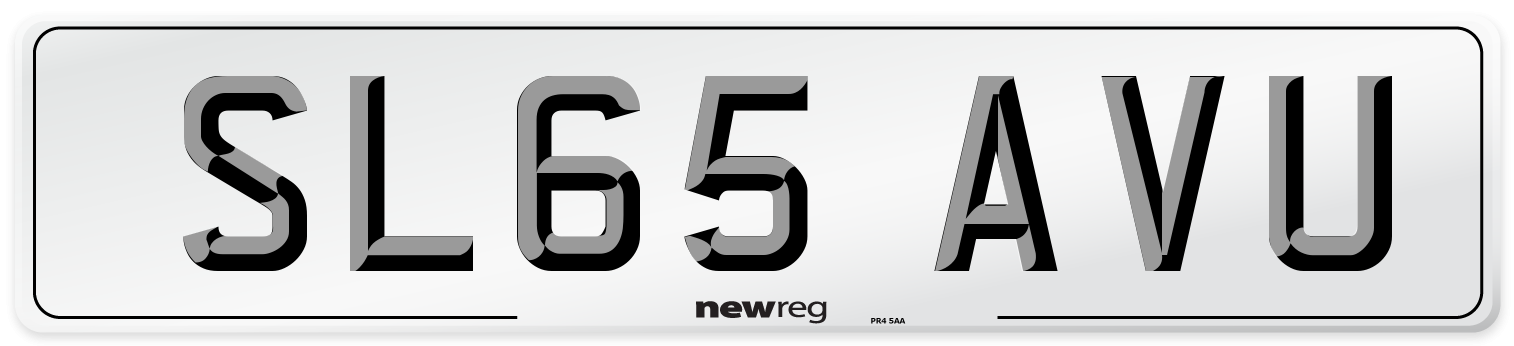 SL65 AVU Number Plate from New Reg